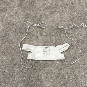 White Lace-Up Crop Top swim top
New never worn